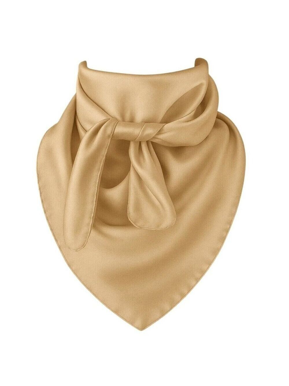 Champagne Wild Rag Scarf 35x35 Satin Western Cowgirl Cowboy Bandana